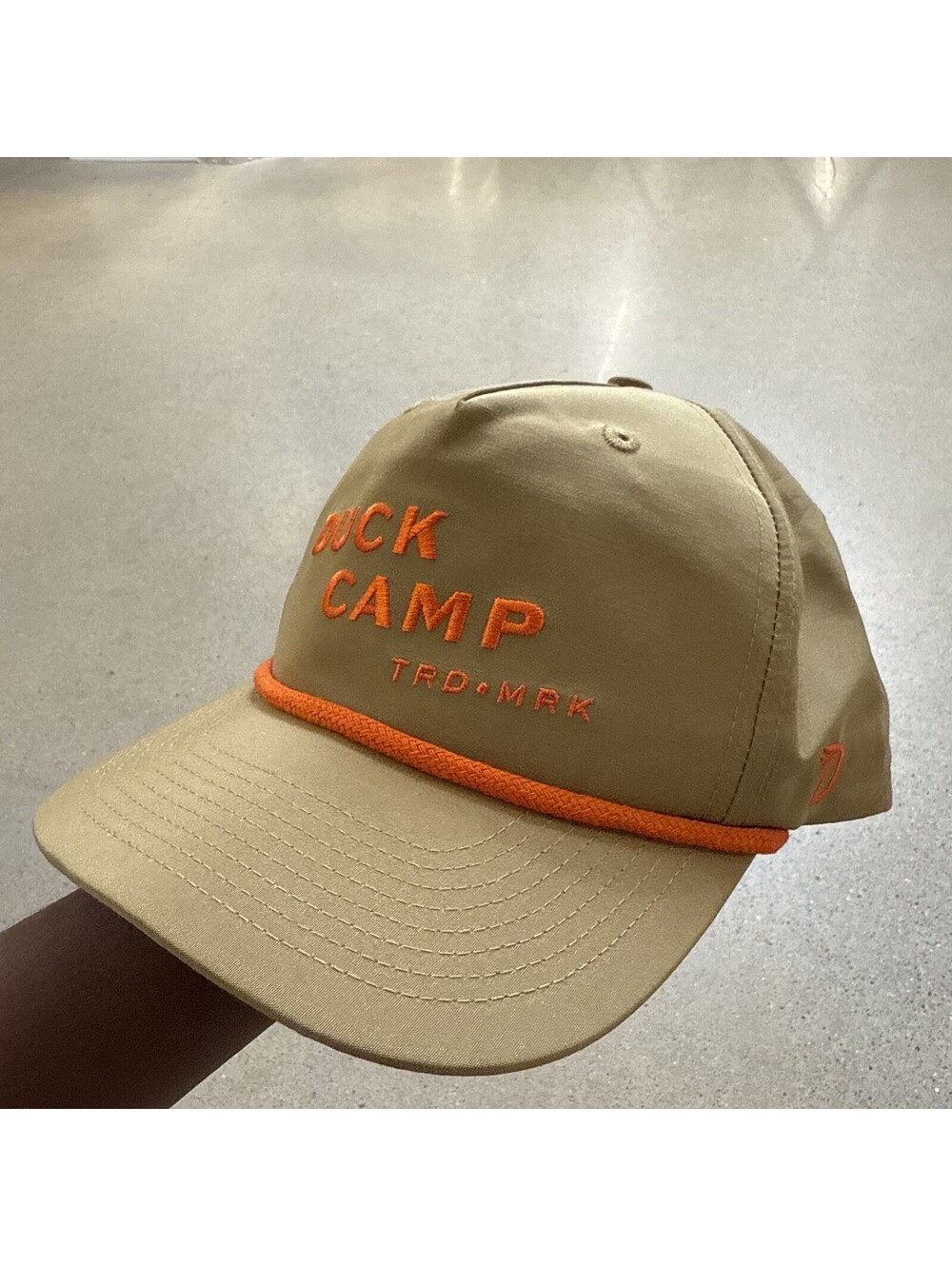 Duck Camp Hat Cap Snap Back Brown  Embroidered Rope Hunting Mens